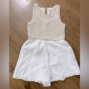 Abercrombie Kids Cream Sleeveless Romper